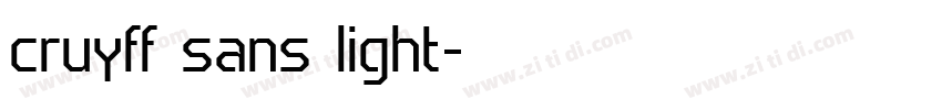 cruyff sans light字体转换
